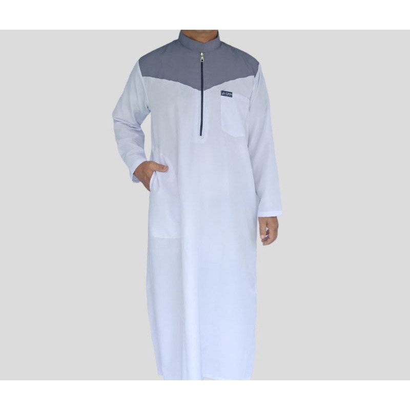 BAHAN PREMIUM / Jubah Pria Kombinasi/Jubah Pria Dewasa/Gamis Laki-Laki/Jubah Original Al-Ginna