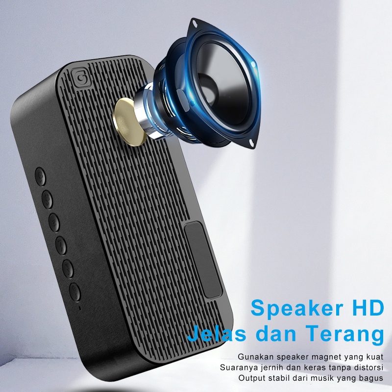 ColorCoral Speaker Bluetooth Portable Bass Jam Alarm Clock LED Display Spiker Bluetooth Speaker Wireless