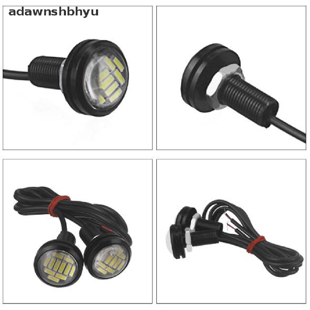 [adawnshbhyu] 2x Putih DC 12V 5W Eagle Eye LED Siang Hari Berjalan DRL Lampu Cadangan Lampu Mobil Auto Lamp