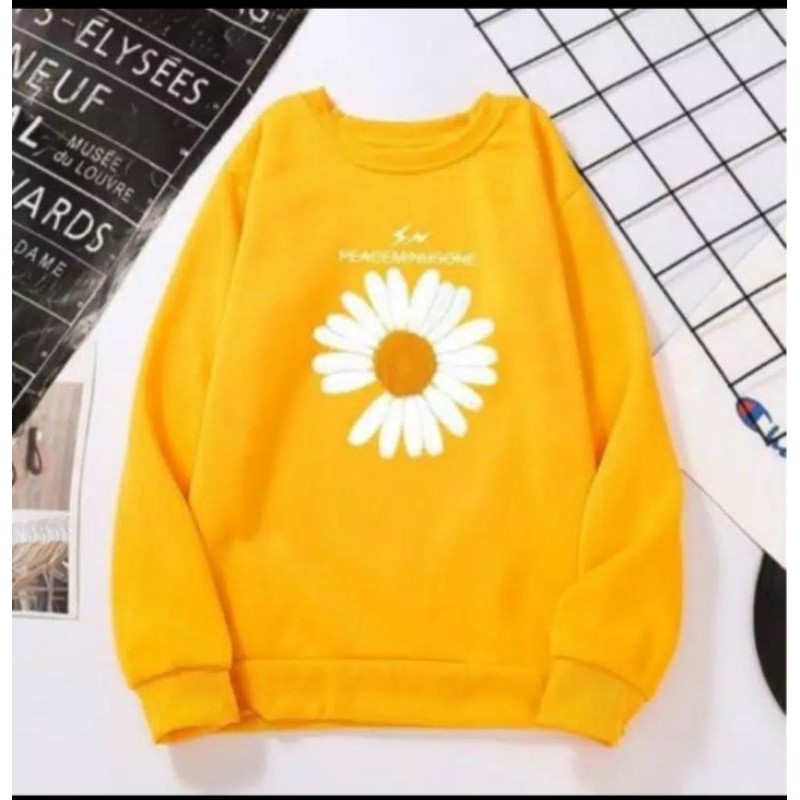 SWEATER OBLONG BIG SUNFLOWER