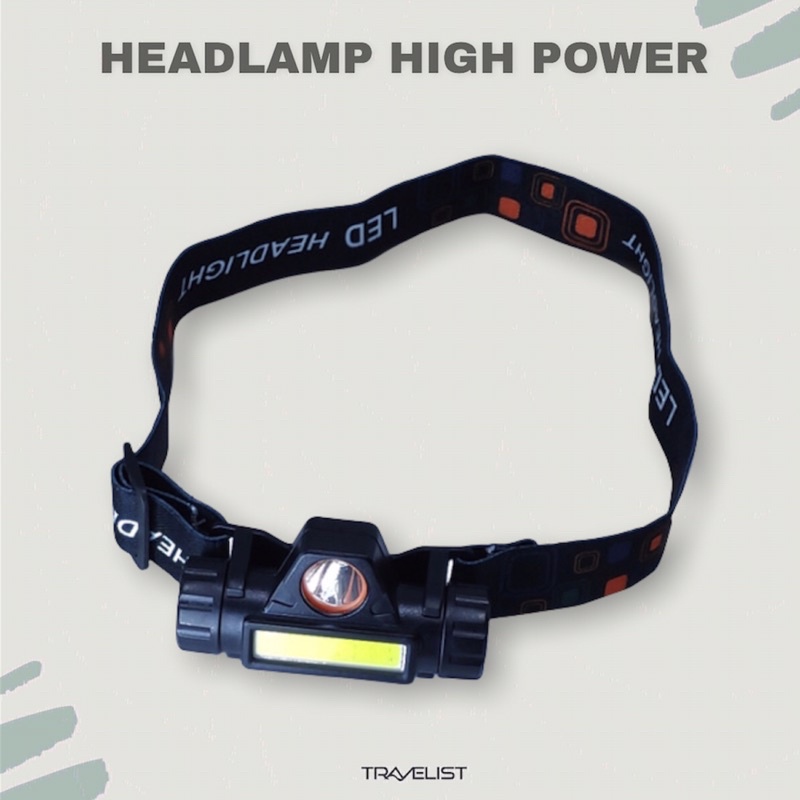 Headlamp high power / senter led / lampu led / senter gunung / lampu camping / senter kepala / sente
