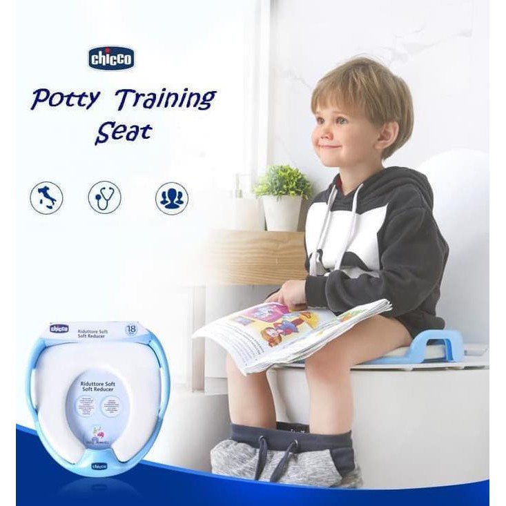 Alas Duduk Kloset Anak Potty Training Chicco Original Potty Seat Murah - Biru Muda murah