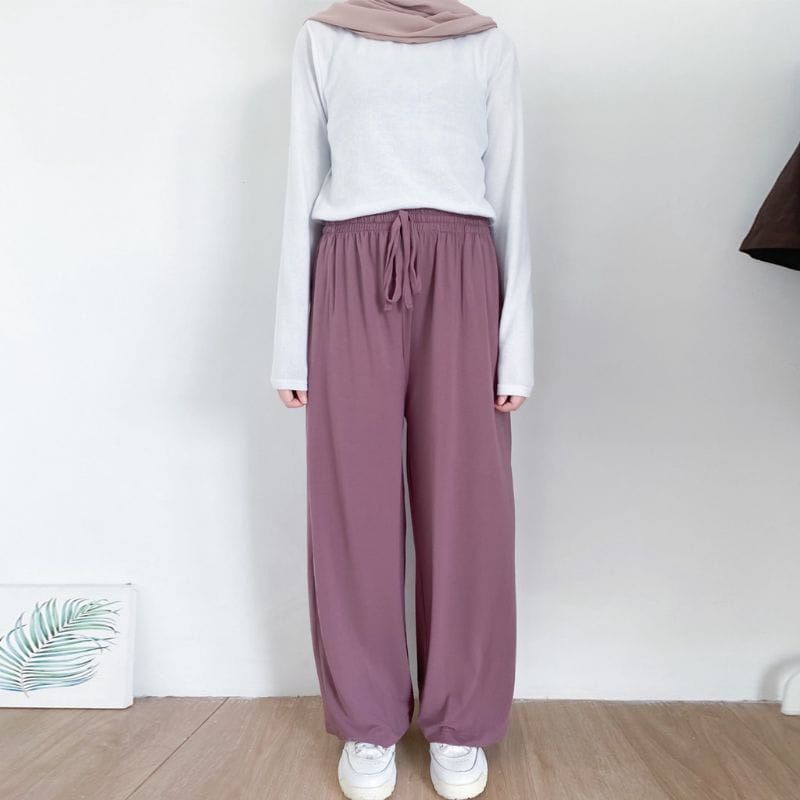 Kulot Jumbo DAILY KULOT JUMBO // UMBRELLA KULOT // CELANA PANJANG WANITA S M L XL-JUMBO-Pink