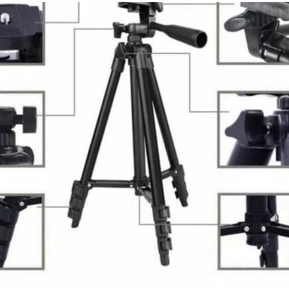 Terbaru.. Tripod 3120 Tripod Handphone dan Kamera DSLR Free Holder U untuk Hp