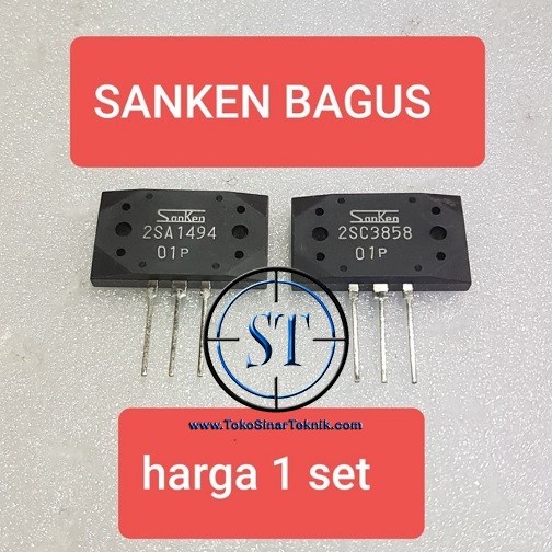 Transistor SANKEN ASLI ORIGINAL JAPAN SET SA 1494 -SC 3858 1494/3858 TR