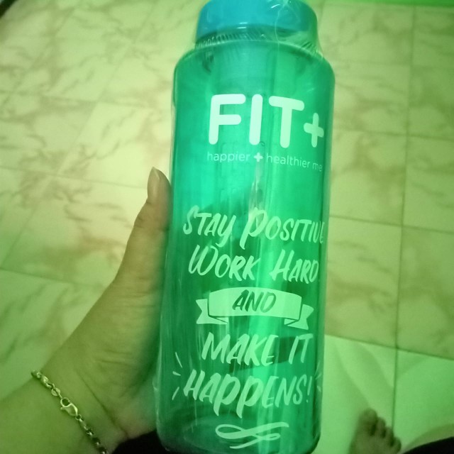 Per Pcs Botol Infuse Water Fit Plus Daily Or Max / Bottle Fit+ Pilihan 4warna Hijau Hitam Biru Ungu