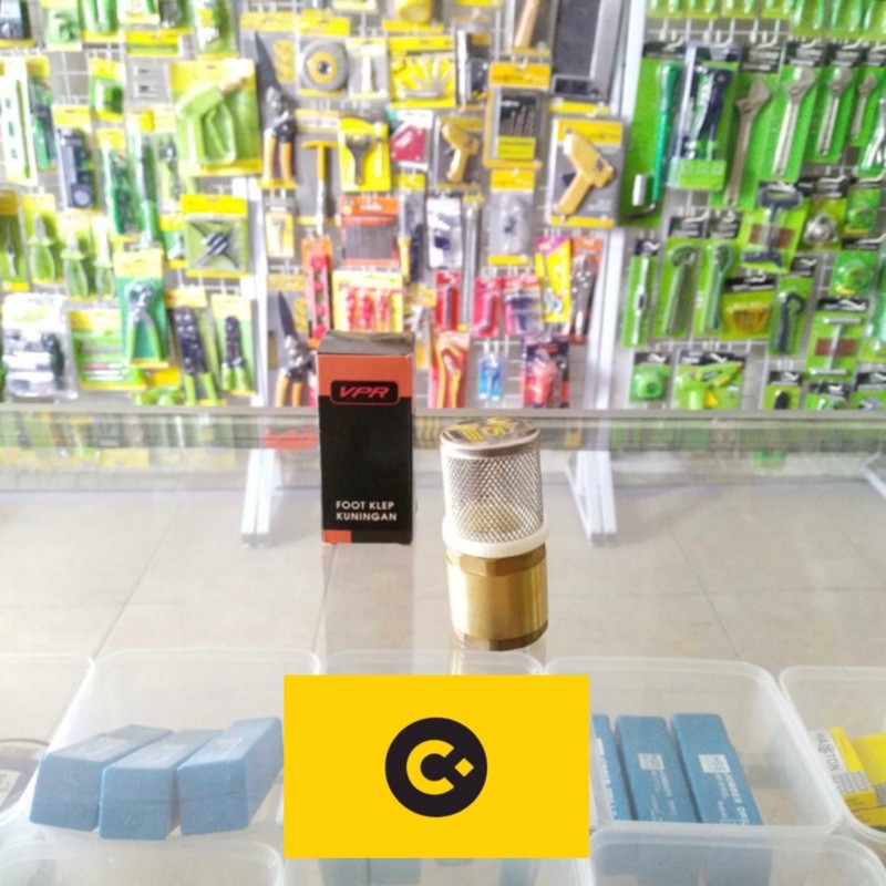 FOOT KLEP KUNINGAN 3/4" RRT VALVE TUSEN BESI 3/4 SARINGAN PIPA AIR CMart