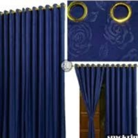 GORDEN JENDELA PENDEK POLOS MINIMALIS SMOKERING / SMOKRING BIRU TUA