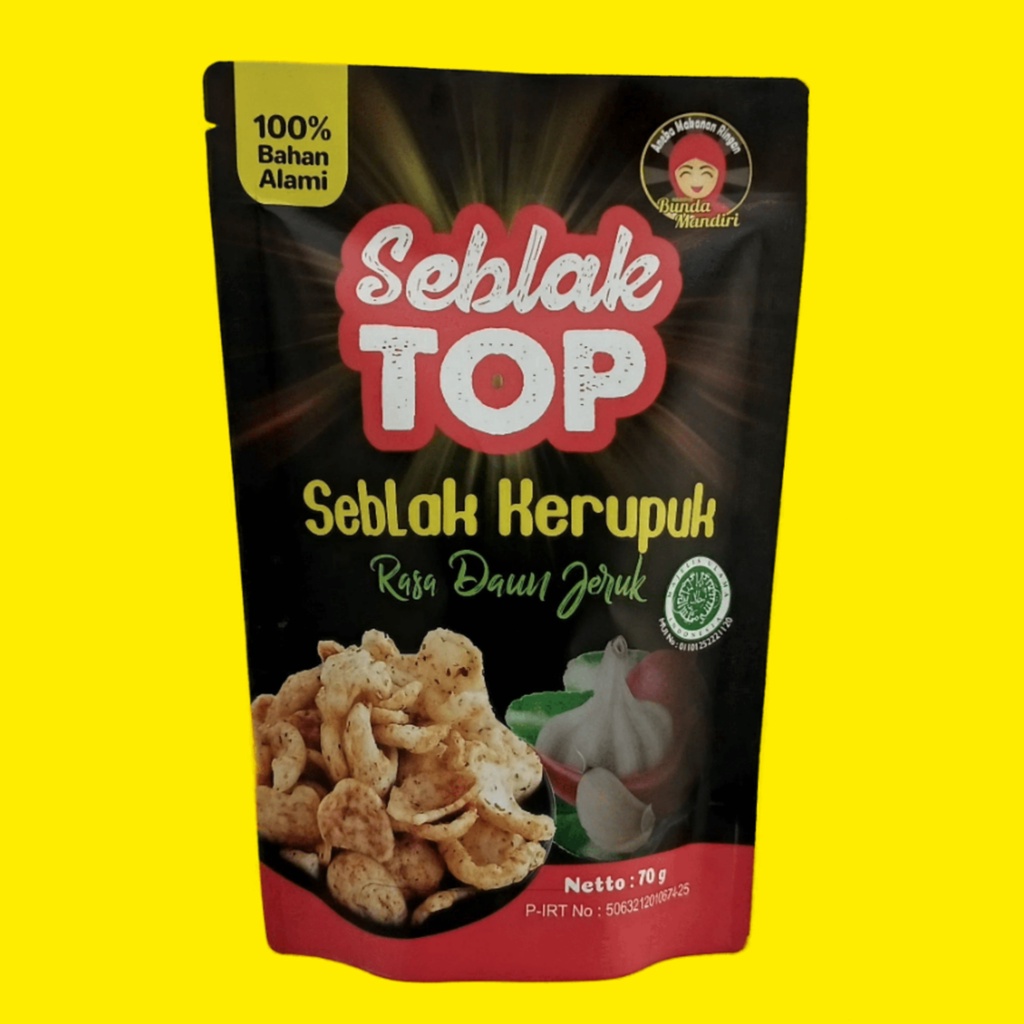 

Kerupuk Seblak Top Rasa daun jeruk Bunda Mandiri