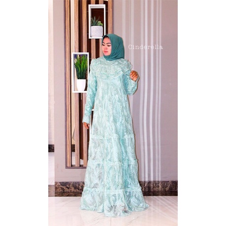 FASHION MUSLIM || GAMIS CINDERELA || BORDIR