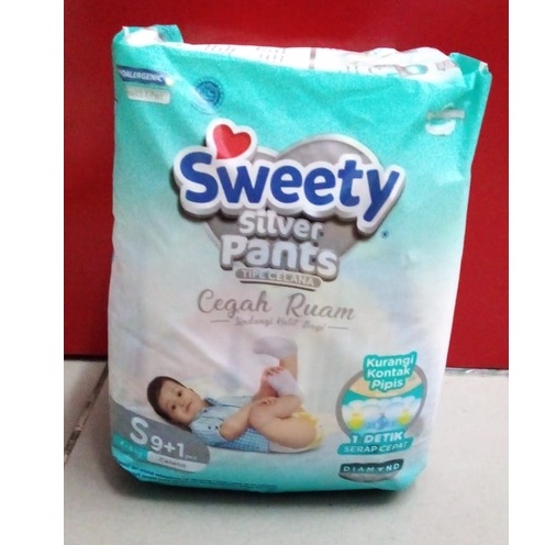 SWEETY SILVER PANTS SIZE KECIL