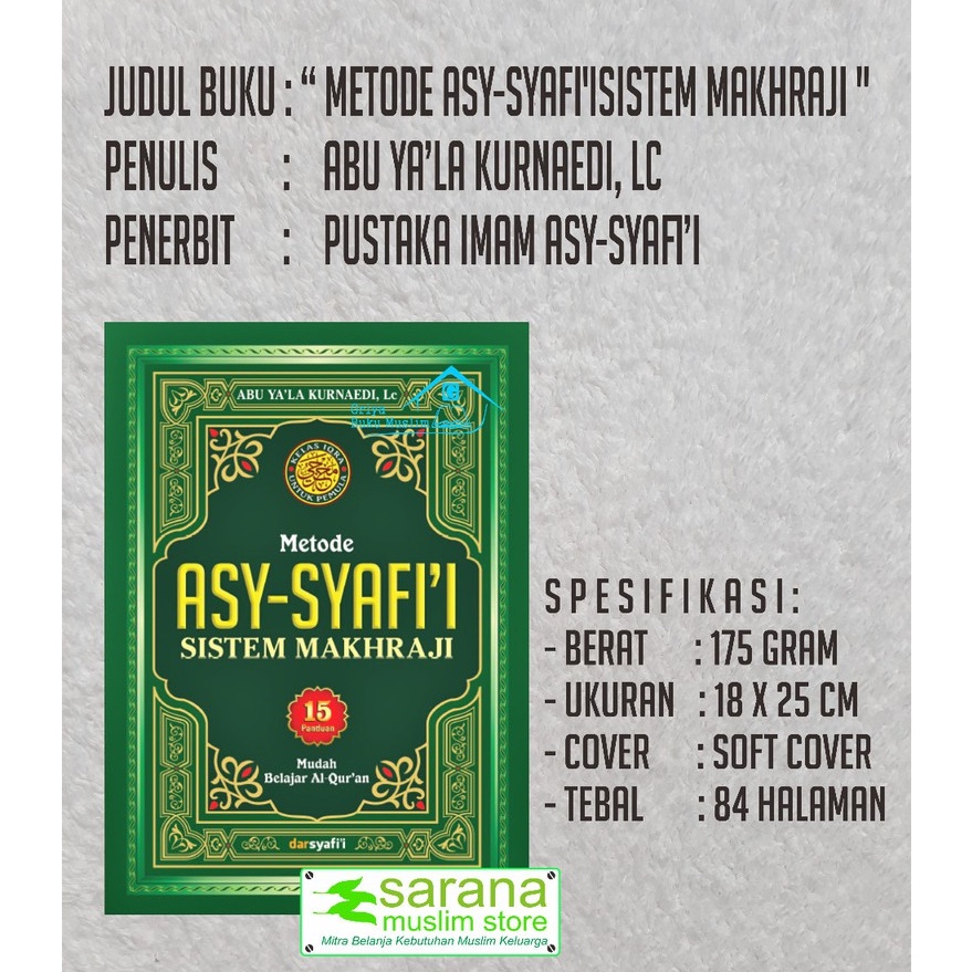 Buku Metode Asy-Syafii Sistem Makhraji