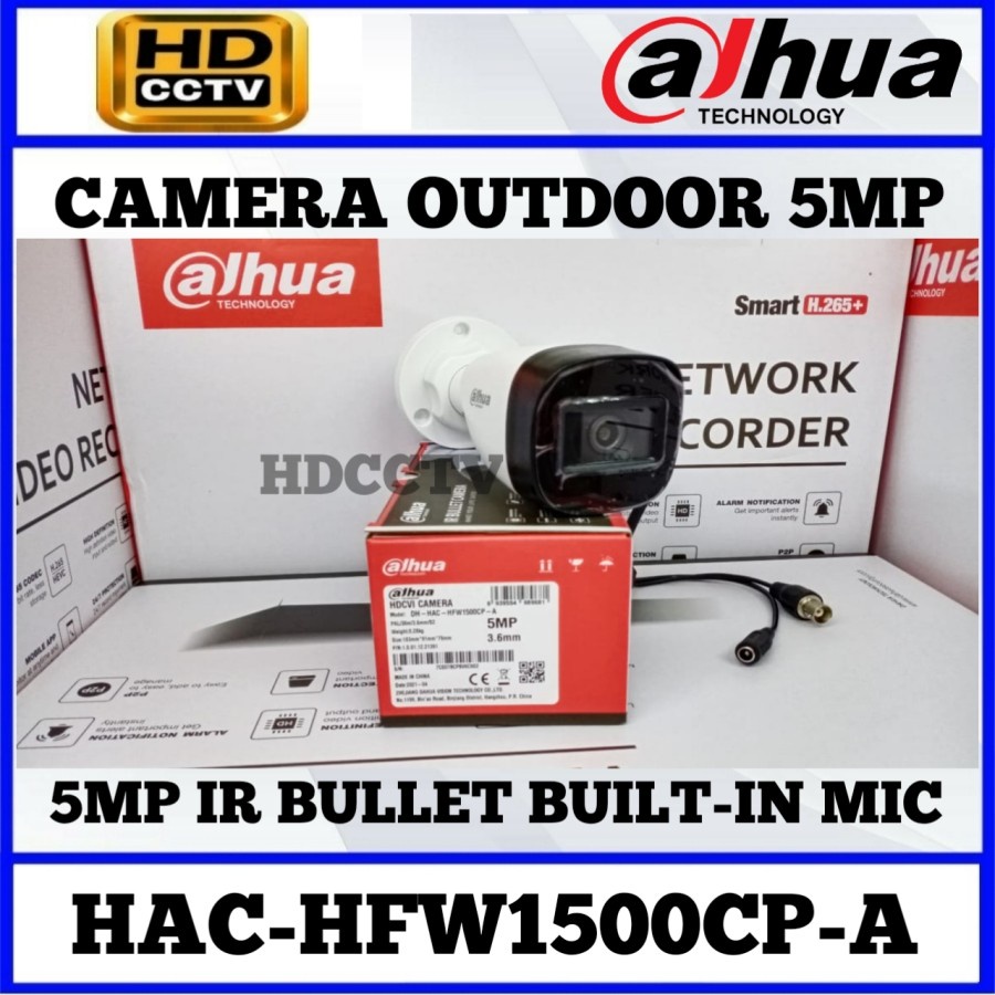 CCTV DAHUA 5MP AUDIO OUTDOOR DH-HAC-HFW1500CP-A