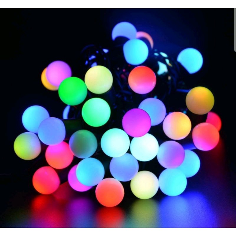 Lampu Natal LED Panjang 5.2 Meter Warna Warni / Lampu Tumblr Bola Anggur / Lampu Hias LED Warna Warni / Lampu Dekorasi / Tumblr Light Rainbow