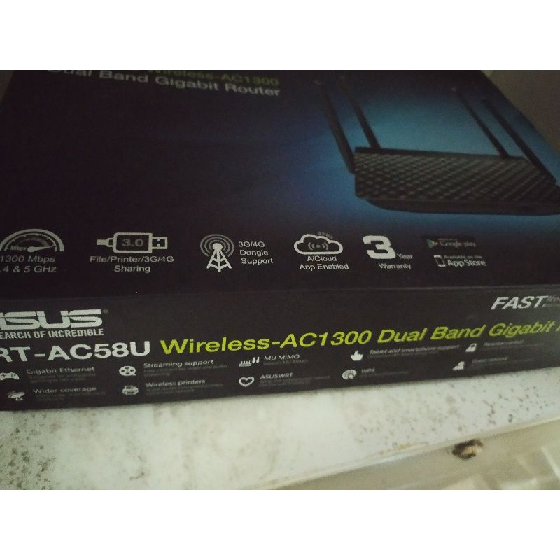 ASUS router RT AC58U wireless 1300
