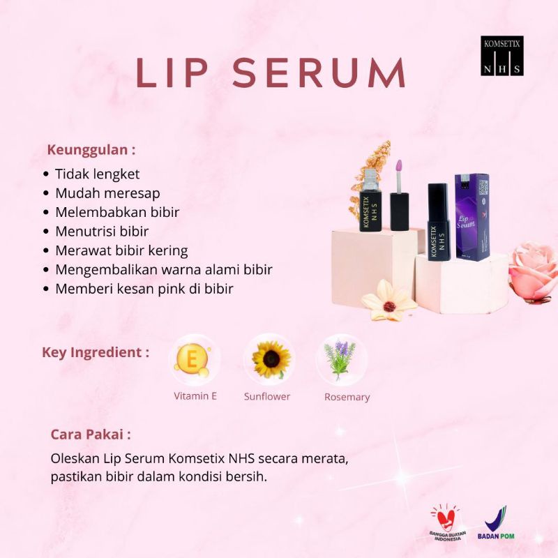 [Komsetix NHS] Lip Serum NHS Halal MUI dan BPOM