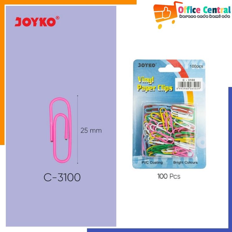 

PAPER CLIP JOYKO PER 3 PCS | CLIP KERTAS JOYKO