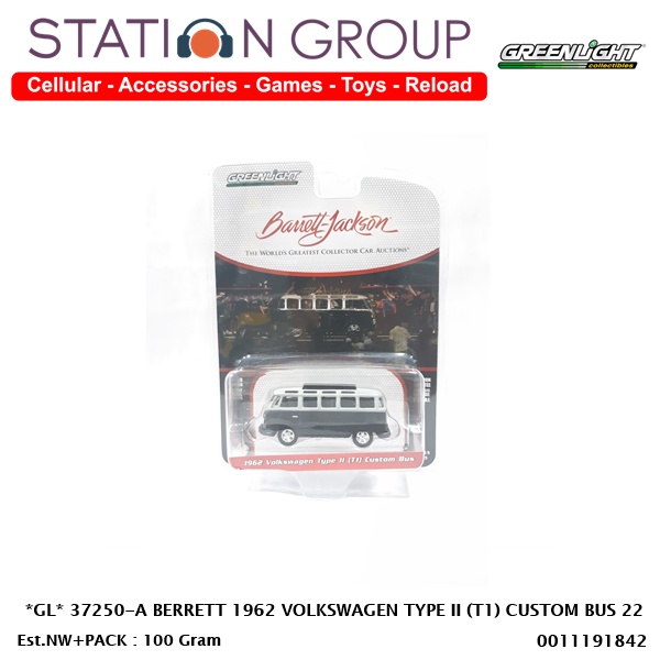 GREENLIGHT 37250-A BERRETT 1962 VOLKSWAGEN TYPE II (T1) CUSTOM BUS 22 - DIECAST