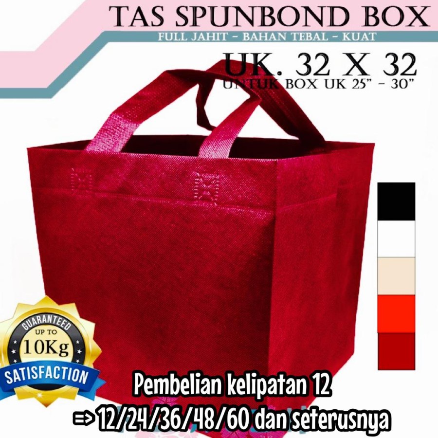 Tas Spunbond Box Kue Kotak Nasi Kantong Cake Hampers 20 25 30 kuat teb