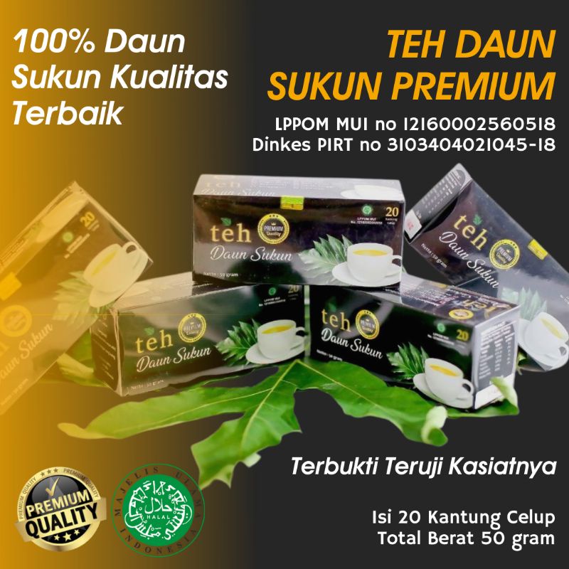 Teh Herbal Teh Daun Sukun Kualitas Premium Laasyaka Herbal Penghancur Batu Ginjal