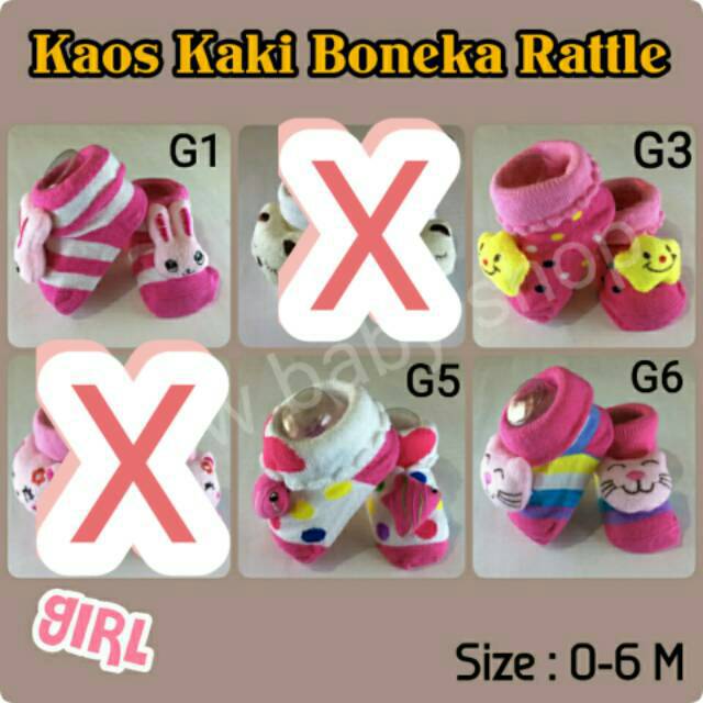 Kaos Kaki Boneka Rattle