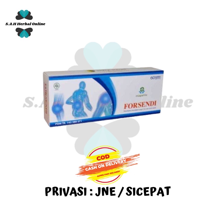 Forsendi 60 Kapsul Obat Nyeri Sendi Rhematik Sakit Pinggang Asam Urat