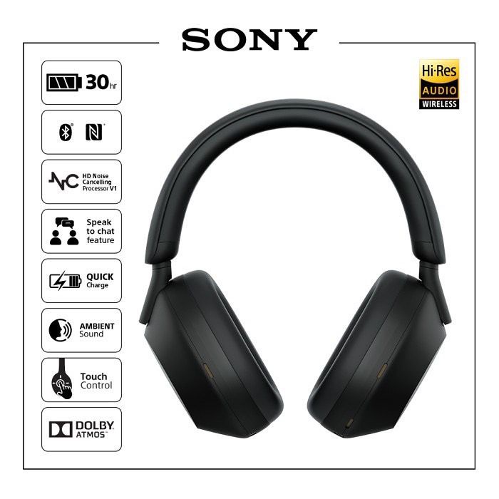 Sony Headphone Wireless Noise Cancelling WH-1000-XM5 Garansi Resmi Sony Indonesia 1 Tahun