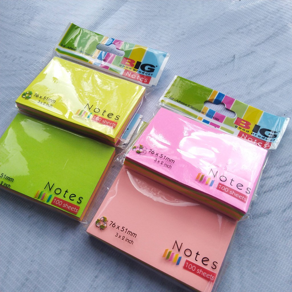 Sticky Note Polos Kertas Pembatas Kertas Memo Sedang Warna Warni Murah 76 x 51 mm-3