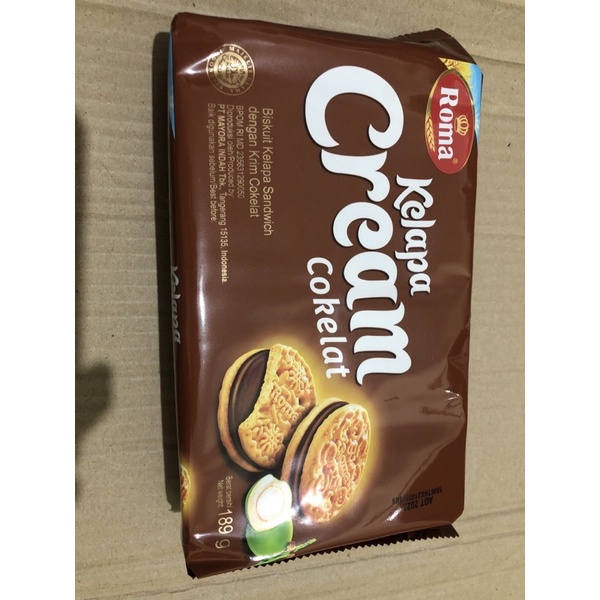 

Roma Kelapa Cream Cokelat Biskuit Sandwich