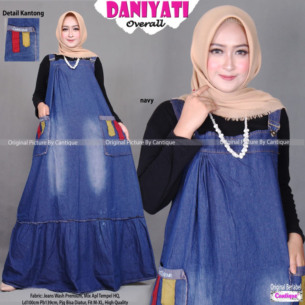 BAJU GAMIS WANITA DANIYATI OVERAL DRESS BY CANTIQUE
