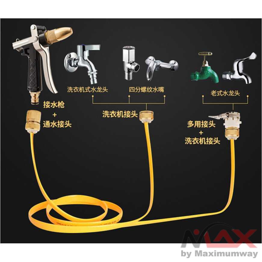 Selang Air &amp; Kepala Semprotan Air BOWEI Semprotan Cuci Mobil dengan Selang Air 1/3 10 Meter