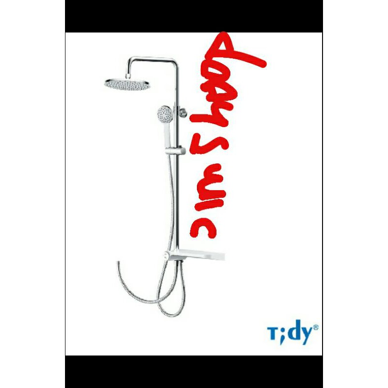 Set shower kamar madi TIDY CC02201 / TIDY CC02201 ROUND SHOWER COLUMN SET WITH SHELF / shower column