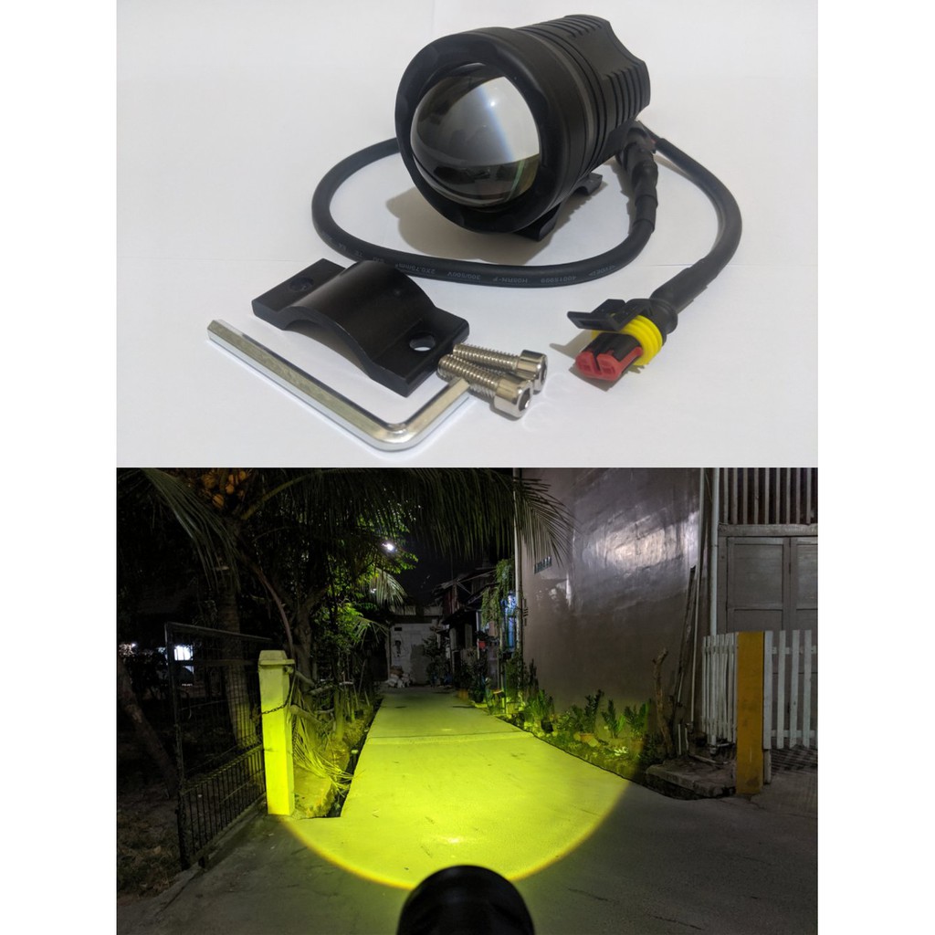 Promo Lampu Tembak Sorot Led Kenzo KZ60 Cut Off Waterproof sinar kuning Murah