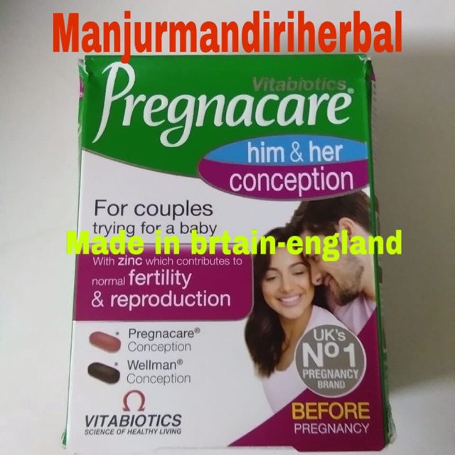 Vitabiotics Pregnacare Him Her Conception For Couples Trying For A Baby Original Isi 60tablet Shopee Indonesia