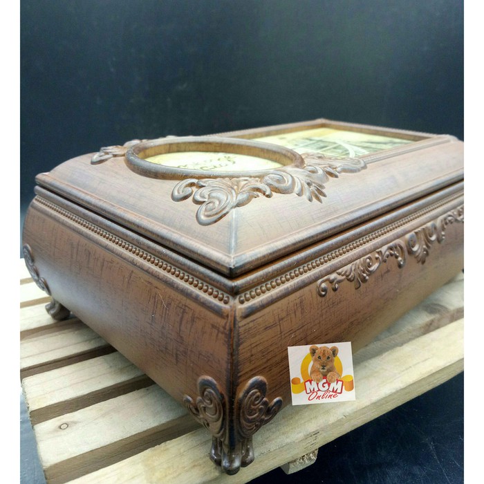 Kotak perhiasan Elegant motif Kayu Kotak musik Jewelry Music Box 11-4