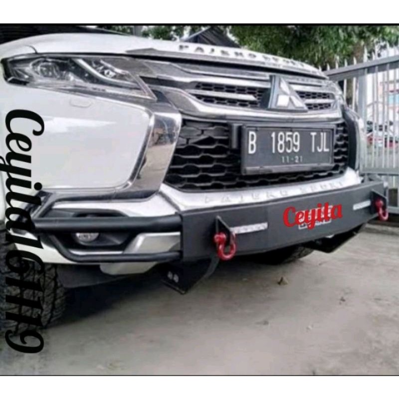 Tanduk bumper pengaman depan mobil all new pajero sport  2016-2020 full besi