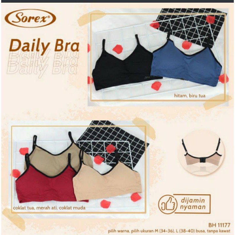 DAILY BRA SPORT SOREX TANPA KAWAT BUSA BISA LEPAS BH 11177
