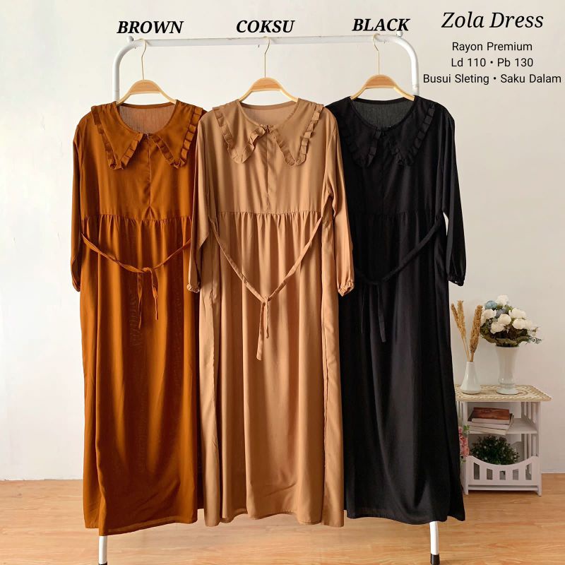 Gamis Dewasa Rayon Polos Dress Rayon Ld 110 Pb 130