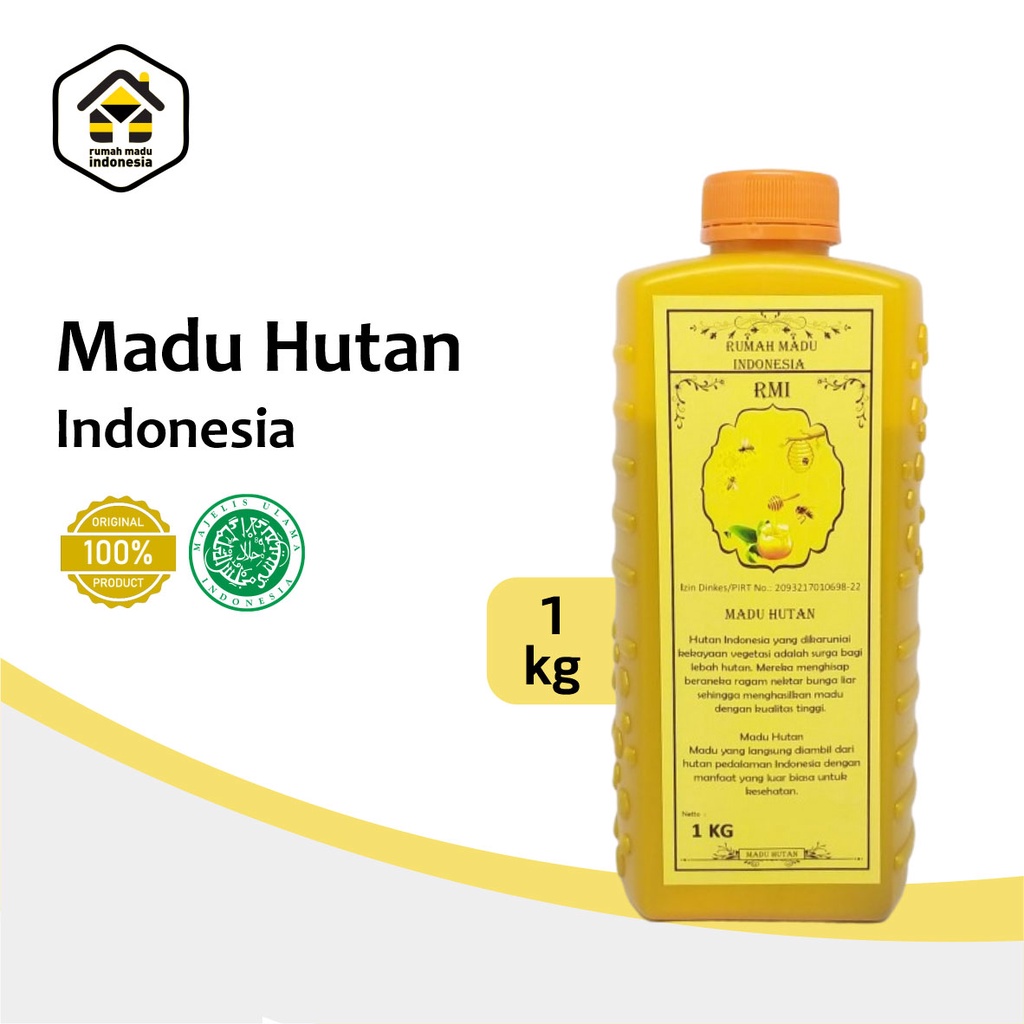 

Madu Murni RMI 1kg Asli GRADE A Natural Raw Honey Sudah Uji Labolatorium Madu Hutan Murni