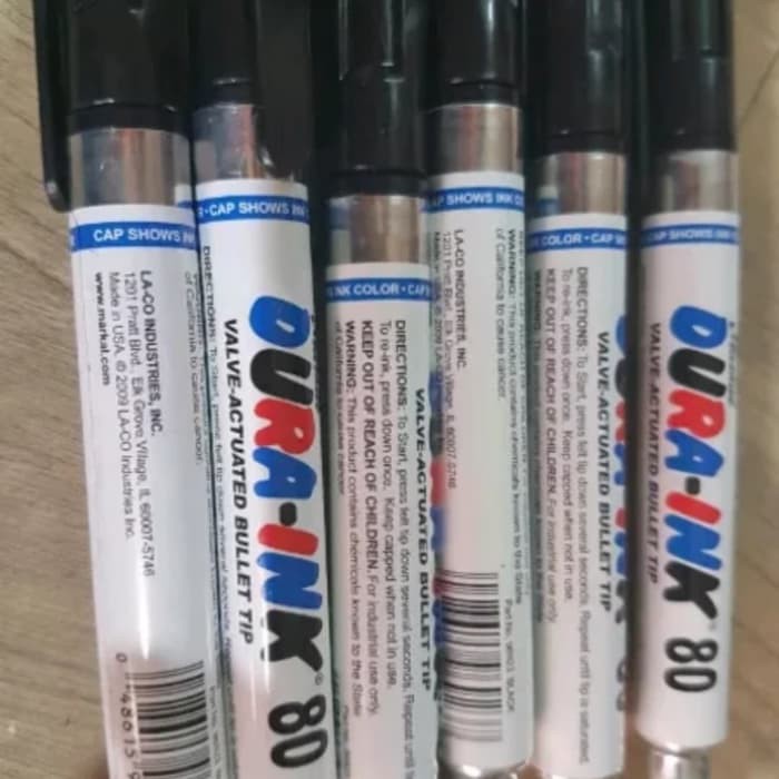 

Best Seller Markal DURA-INK 80 Valve-Actualed Bullet Tip Marker Black Color Made i