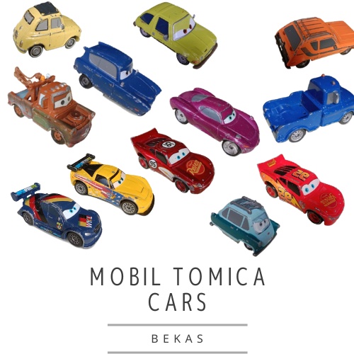 Tomica Disney Pixar Cars / Tomica bekas / Mattel bekas / Mobil mainan / Mainan bekas / Mainan Anak /