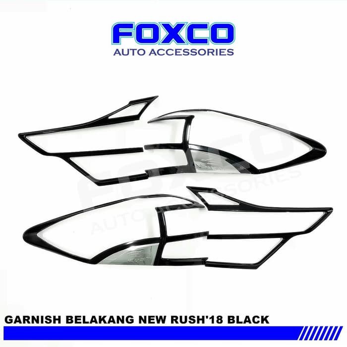 Garnish List Lampu Belakang All New Rush Terios 2018 Black Metalic