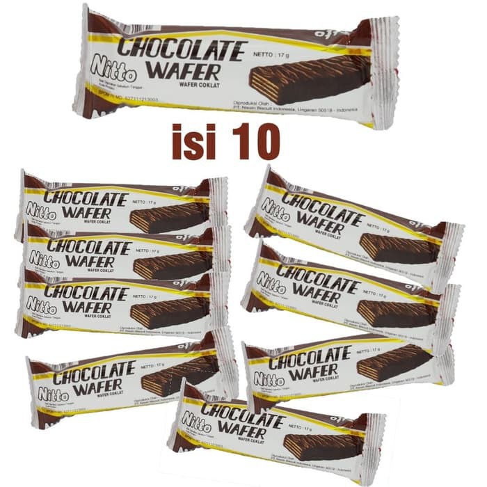 

wafer cokelat wafer Nitto 17gr x 10 pcs wafer NITTO enak buat santai