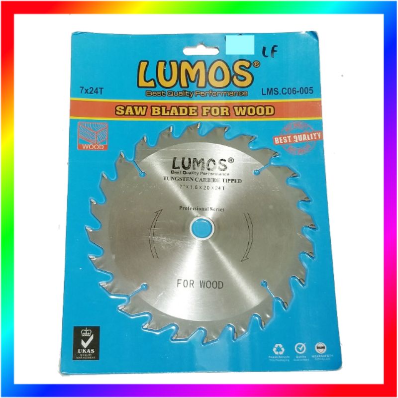 Mata circular saw potong kayu 7&quot; 180mm 24T LUMOS