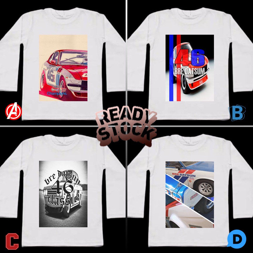 Kaos Tangan Panjang Datsun Bre 46 T-SHIRT LONGSLEEVE COTTON Casual Tshirt Bahan Katun