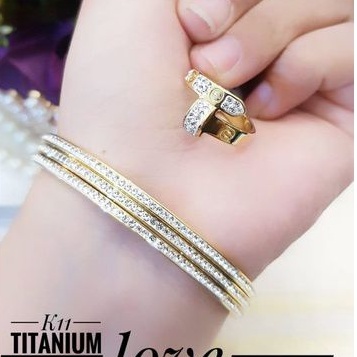 TiTanium set gelang cincin R72