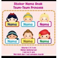 

Stiker label nama anak princess waterproof isi 35 pcs