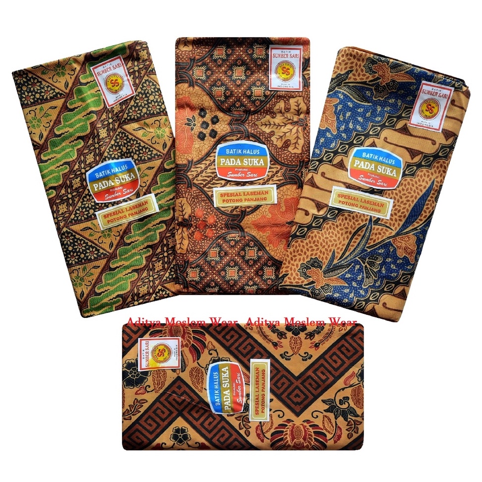 PAKET USAHA ISI 4 PCS KAIN BATIK CAP PADASUKA SAMPING KEBAT KAIN PANJANG BATIK MURAH