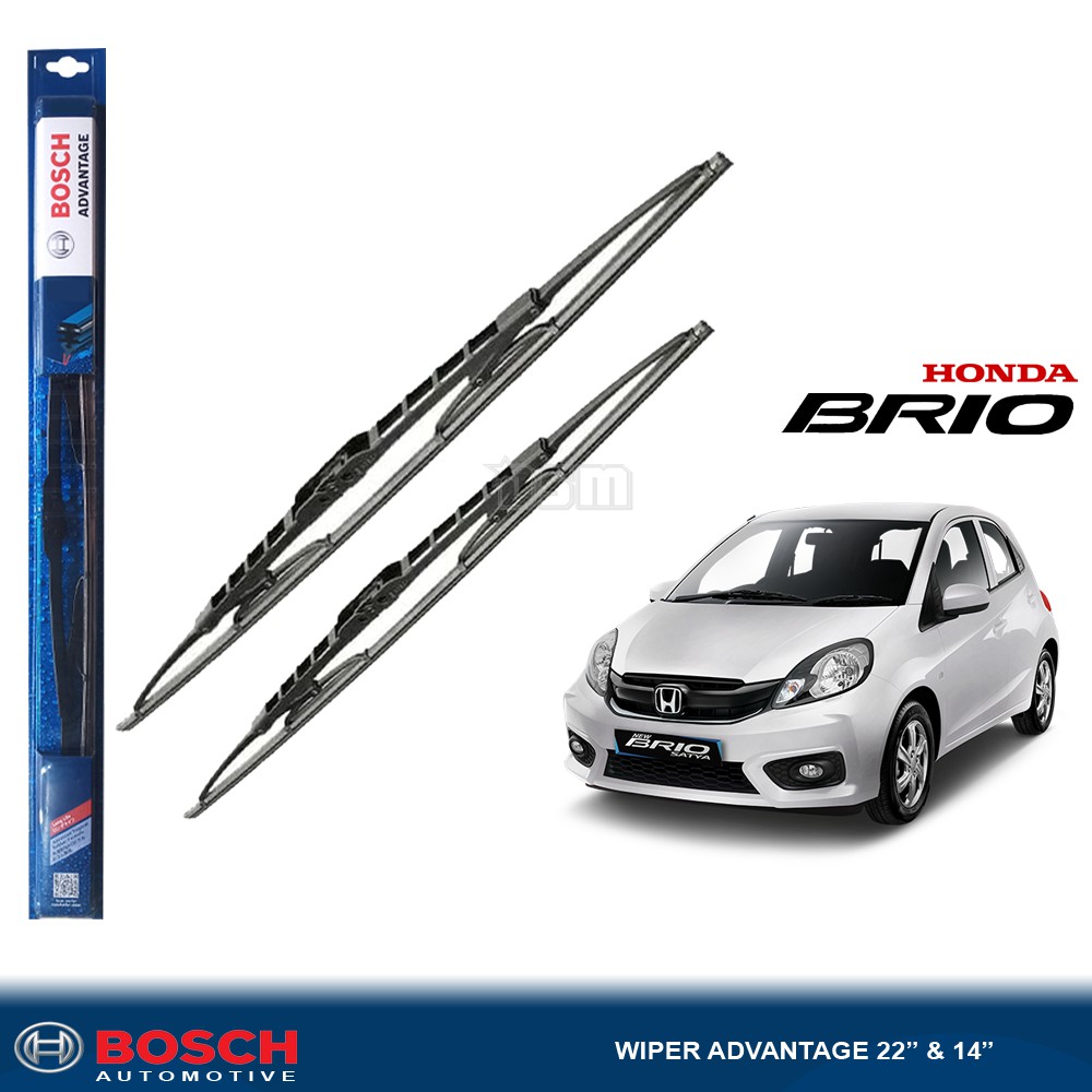 Bosch Advantage / Karet Wiper Mobil Honda Brio 22&quot; dan 14&quot; (Sepasang) / Wiper Brio