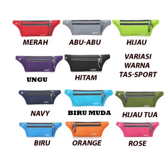 Tas Pinggang Pria Wanita Unisex Sport Waistbag Olahraga Gym Satu7an T16